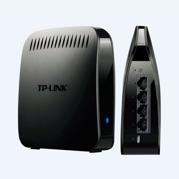 Adaptador TP Link Universal de Entretenimiento WiFi, Banda Dual N600, 4 puertos