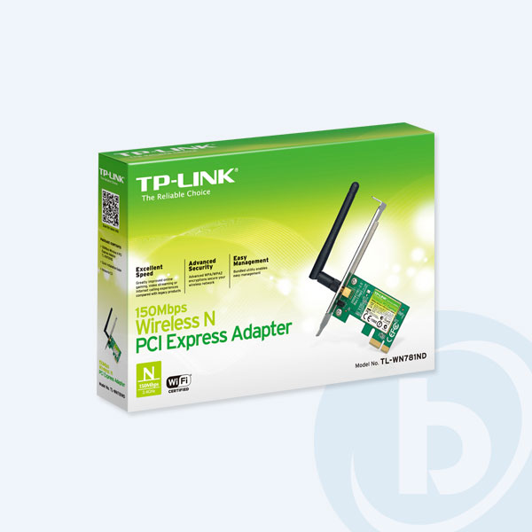 TL-WN781ND - Tarjeta de Red Inal&aacute;mbrica PCI-E TP-Link, 150Mbps, Antena desmontable 2dBi