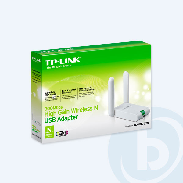 TL-WN822N - Tarjeta de Red USB TP-Link Inal&aacute;mbrica, 300Mbps, Antena Dual 3DBI