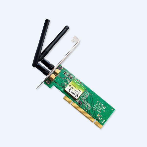 Tarjeta de Red Inalámbrica PCI TP-Link, 300Mbps,  2 Antenas desmontables 2dBi