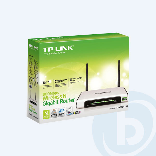 TL-WR1042ND - Router Inal&aacute;mbrico TP-LINK TL-WR1042ND, 300Mbps, 4 Puertos LAN de 10/100/1000Mbps, 1 Puerto WAN de 10/100/1000Mbps, 1 Puerto USB