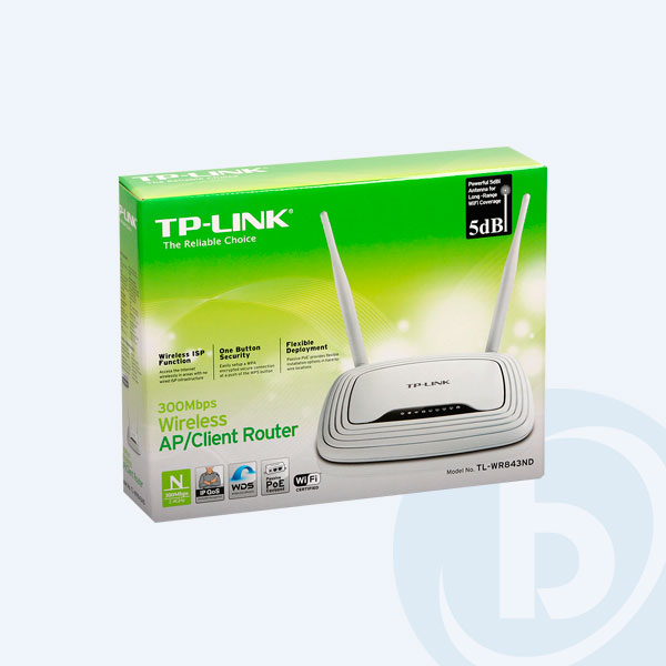 TL-WR843ND - Router Inal&aacute;mbrico TP-Link TL-WR843ND, 300Mbps, 4 Puertos LAN 10/100Mbps 1 Puerto WAN 10/100Mbps