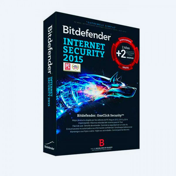 Antivirus Bitdefender Internet Security 2015, 5 Usuarios + 2 Smartphone o Tablet, 2 Años