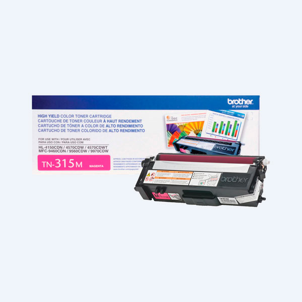 Tóner Brother TN315M, Magenta, 3500 Páginas, Alto Rendimiento