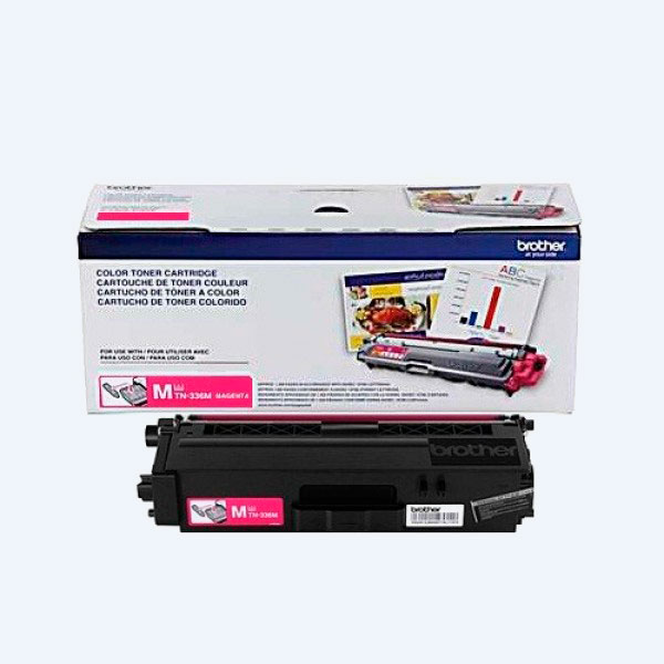 Tóner Brother TN336M, Magenta, 3500 páginas, Alto Rendimiento