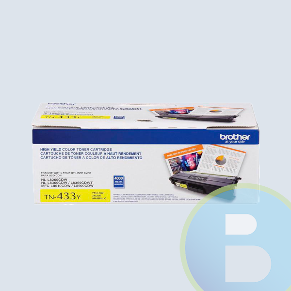 Toner Brother TN433Y, 4000 Paginas, Amarillo