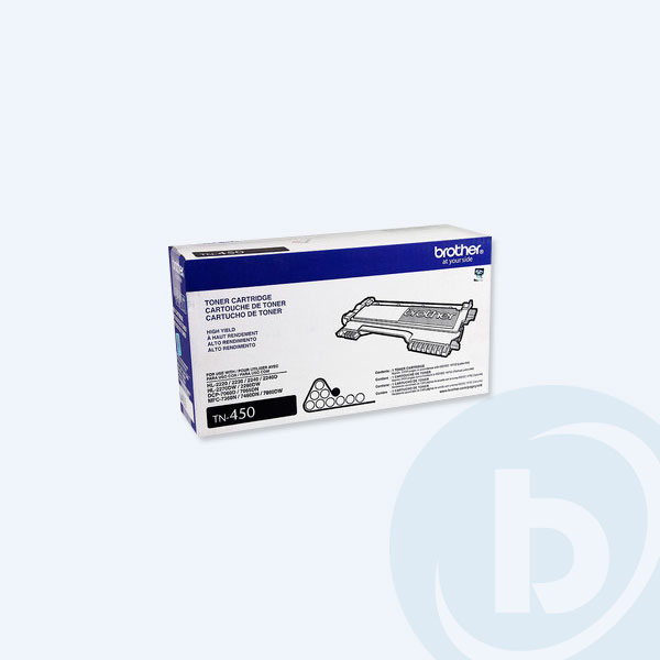 TN450 - T&oacute;ner Negro 450 Brother, P/HL-2240, HL-2270DW, 2600 Pags