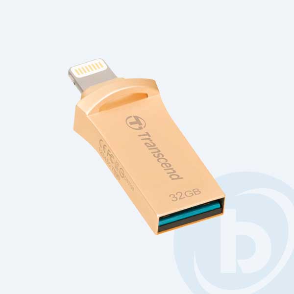 TS32GJDG500G - Memoria USB 3.1 Transcend JetDrive GO 500, 32GB, Dorado, Lightning, para iPhone/iPad