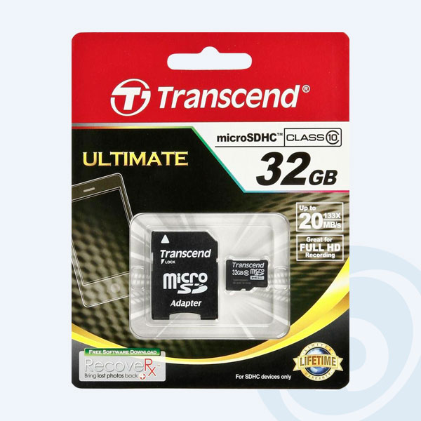 TS32GUSDHC10 - Memoria Micro SDHC Trancend TS32GUSDHC10, 32 GB, Clase 10, con Adaptador