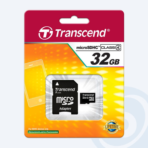 TS32GUSDHC4 - Memoria Micro SDHC Transcend TS32GUSDHC4, 32GB, Clase 10, con Adaptador