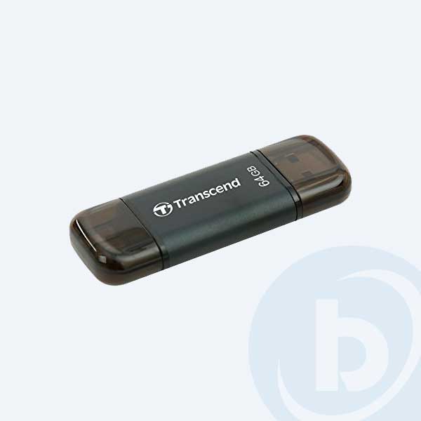 TS64GJDG300K - Memoria USB 3.1 Transcend JetDrive GO 300, 64GB, Negro, Lightning, para iPhone/iPad