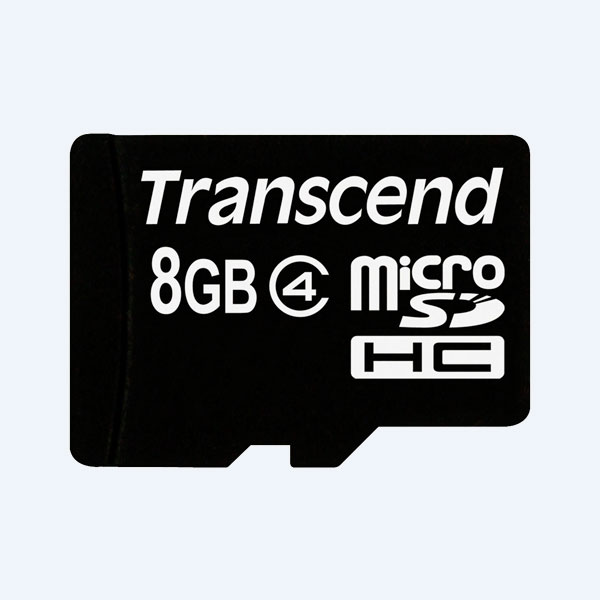 Memoria Micro SDHC Transcend , 8GB, Clase 4, Con Adaptador