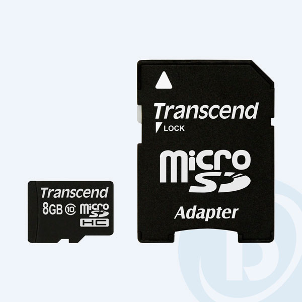 TS8GUSDHC4 - Memoria Micro SDHC Transcend , 8GB, Clase 4, Con Adaptador