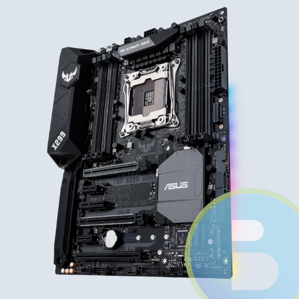 TUF X299 MARK 2 - Tarjeta Madre Asus TUF X299 MARK 2, Intel S-2066, 7A Gen, 8X DDR4 41330 OC/6X PCIE3.0/8X USB3.1/2X M.2/6X SATA/ ATX/Iluminacion
