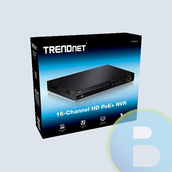 NVR TrendNET POE HD DE 16 CH/HDMI VGA/USB 3.0/Puerto LAN Gigabit/Sata 3.5 X 2 DE Hasta 6TB