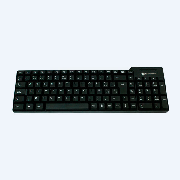 Teclado TechZone TZ15KB-NEG, Alámbrico, USB, Negro
