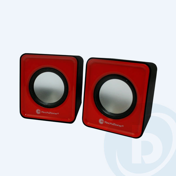 TZ15SPK-ROJO - Bocinas TechZone TZ15SPK-ROJO, Al&aacute;mbrica, USB 2.0, Rojo