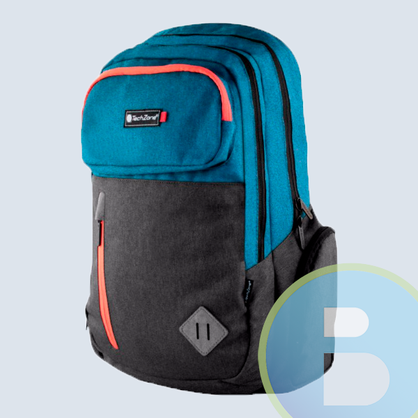 TZ16LBP30 - Mochila TechZone TZ16LBP30, 15", Azul/Negro, Impermeable