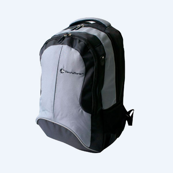 Mochila TechZone Sport, para Laptop, 15.4'', Negro/Plata