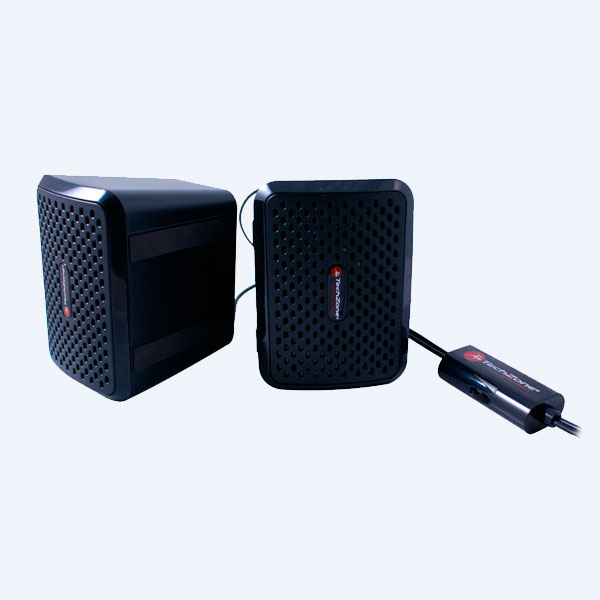 TZSPK06-BLK - Bocinas TechZone TZSPK06-BLK, 2.0 Canales, Negro