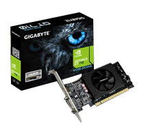 T. DE VIDEO GIGABYTE PCIE X8 2.0 NVIDIA GEFORCE GT 710/2GB/DDR5/954MHZ/64BIT//DVIHDMI/BAJO PERFIL