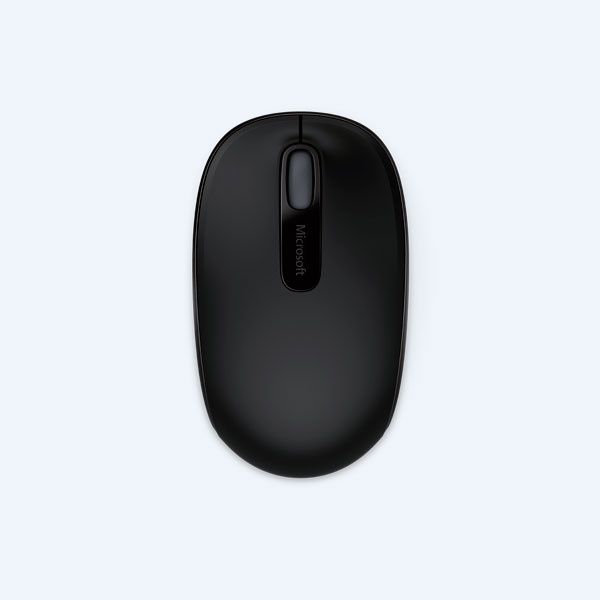 Mouse Óptico Microsoft Wireless Mobile 1850, Inalámbrico, 3 Botones, Negro