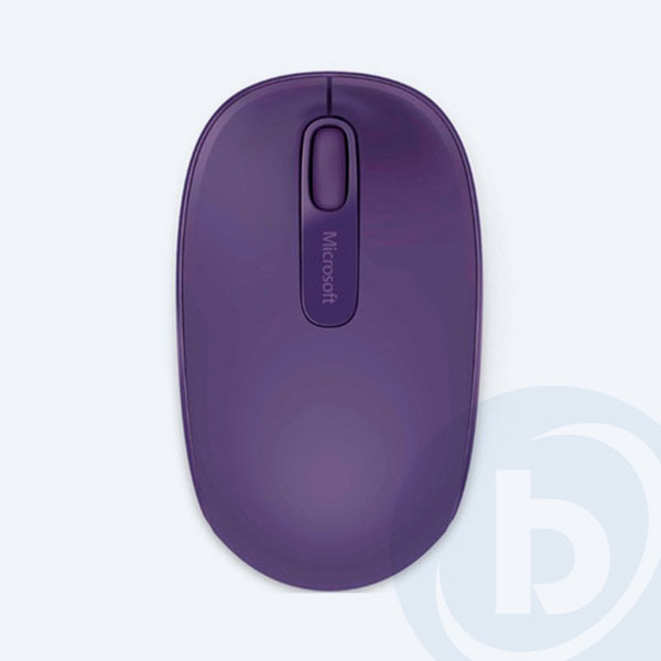 U7Z-00048 - Mouse &Oacute;ptico Microsoft Wireless Mobile 1850, Inal&aacute;mbrico, 3 Botones, Purpura