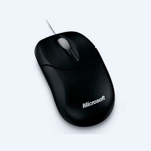 Mouse Óptico Retráctil Microsoft Compact 500 V2 Black, USB, Negro