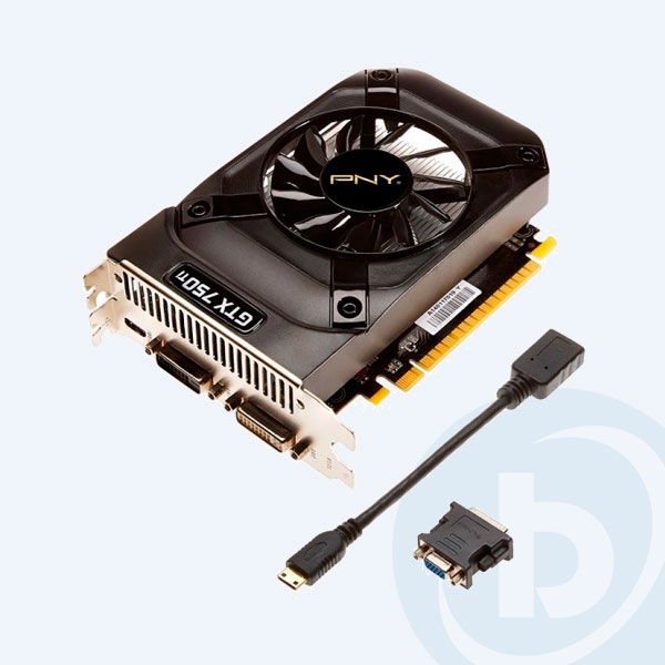 VCGGTX750T2XPB-S - Tarjeta de video PNY Geforce GTX750 Ti, PCIe x16 3.0, 2GB, 128BIT, DDR5, DVI/MiniHDMI
