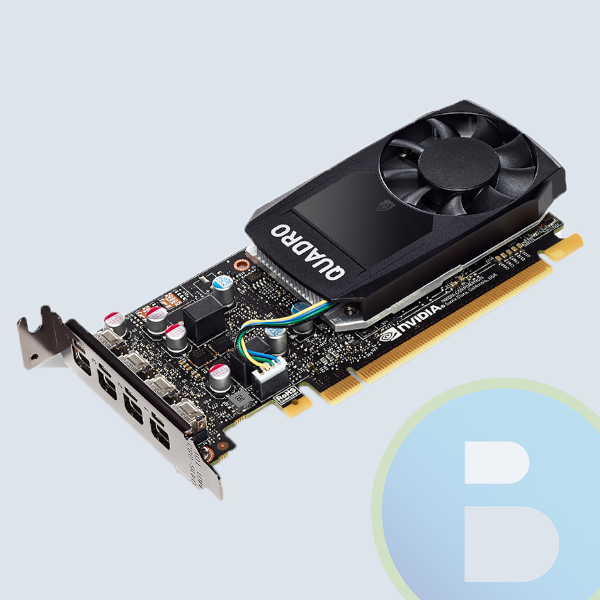 Tarjeta de Video PNY VCQP600, PCIE X16 3.0, QUADRO P600, 2GB, GDDR, 4 MDP 1.4/