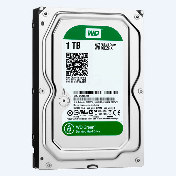 Disco Duro Interno Western Digital Green, 1TB, 3.5'', SATA3 6Gb/s, para Desktop, Ahorro de Energía
