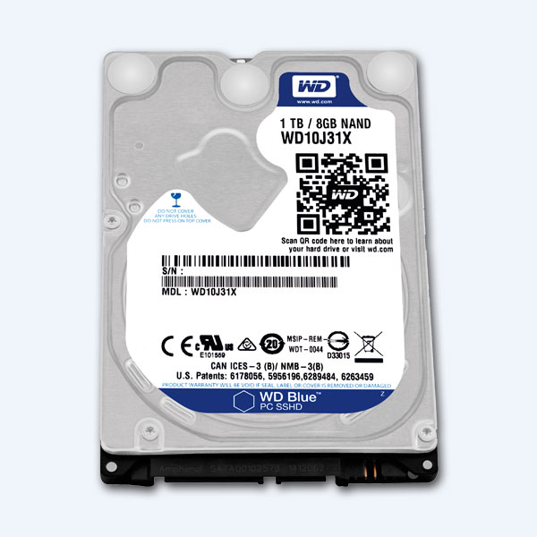 Disco Duro Interno Híbrido Western Digital WD10J31X, 1TB HDD + 8GB SDD, 2.5’’, SATA 3, para Portátil