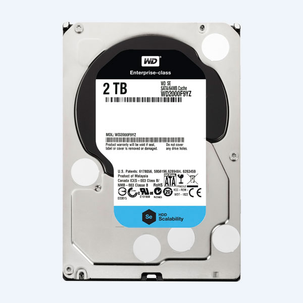 Disco Duro Interno Western Digital WD2000F9YZ, 6GB/S, 7200RPM, 2TB, 3.5