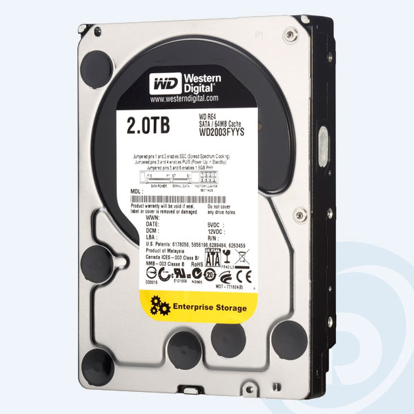 WD2000FYYZ - Disco Duro Interno Western Digital RE WD2000FYYZ, 2TB, SATA III, Hot Plug, Para Servidor