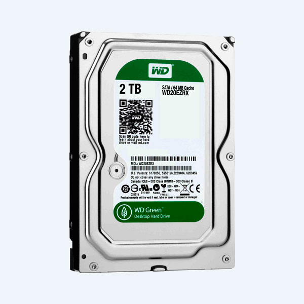 Disco Duro Interno Western Digital Caviar Green, 2TB, 3.5'', Sata III 6GB/s, Para desktop