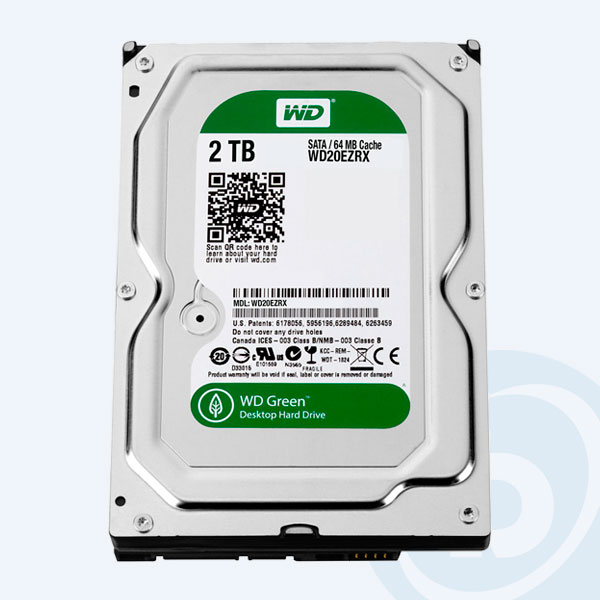 WD20EZRX - Disco Duro Interno Western Digital Caviar Green, 2TB, 3.5'', Sata III 6GB/s, Para desktop