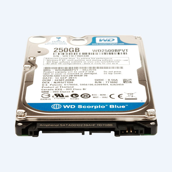 Disco Duro Interno Western Digital WD2500BPVT, 9.5mm, 250GB, 2.5'', SATA3