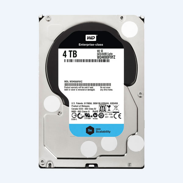 Disco Duro Interno Western Digital SE, 6Gbps, 7200rpm, 4TB, 3.5'', SATA, Hot Plug, para NAS