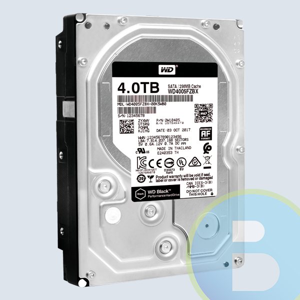Disco Duro Interno Western Digital Black 3.5'', 4TB, SATA III, 6 Gbit/s, 7200RPM, 128MB Cache