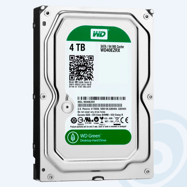 WD40EZRX - Disco Duro Interno Western Digital Green, 4TB, 3.5'', SATA3 6Gb/s, para Desktop, Ahorro de Energia