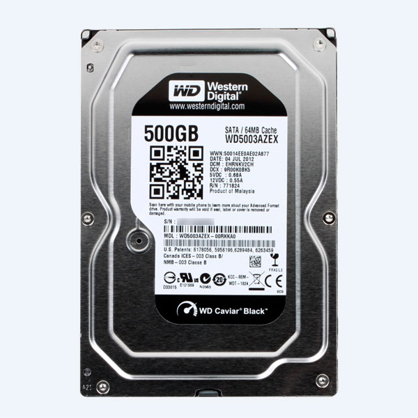 Disco Duro Interno Western Digital Caviar Black, 500GB, 3.5'', Sata III 6GB/s, Para desktop
