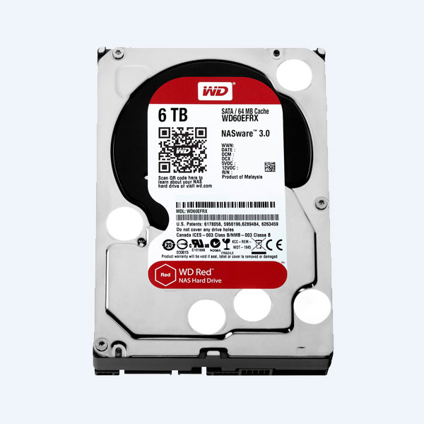 Disco Duro Interno Western Digital WD60EFRX, 6GB/S, 6TB, 3.5