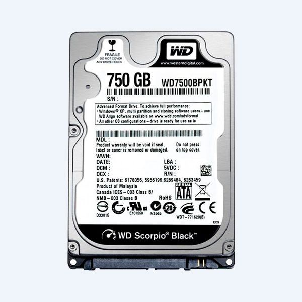 Disco Duro Interno Western Digital Black WD7500BPKX, 750GB, 2.5'', SATA III, Para Portátil