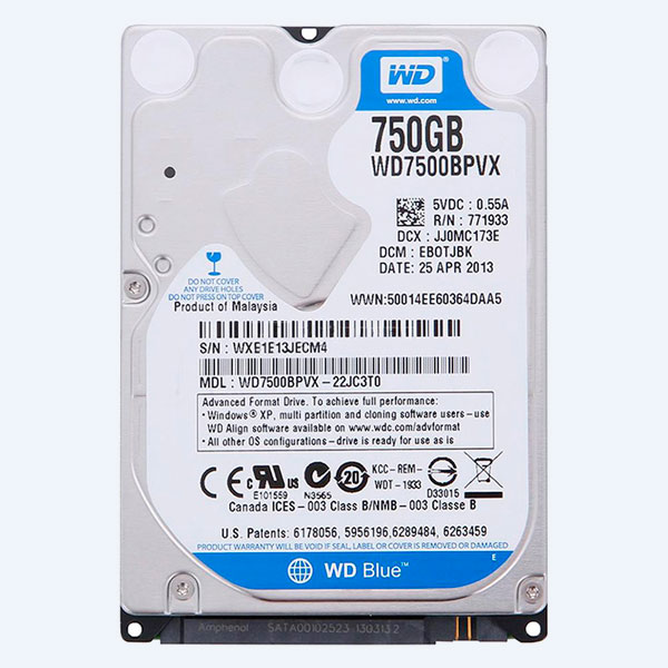 Disco Duro Interno Western Digital Blue WD7500BPVX, 750GB, 2.5'', SATA3, para Notebook