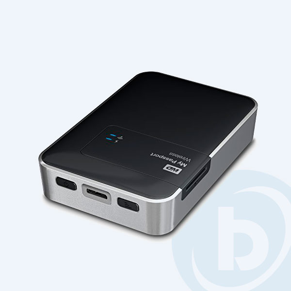 WDBDAF0020BBK-NESN - Disco Duro Externo Portable Western Digital My Passport Wireless, 2TB, 2.5'', USB 3.0/WiFi, Negro/Plata