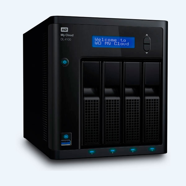Servidor de almacenamiento NAS Western Digital DL4100, 4 Bahías, USB/Ethernet/Hot Swap, Torre + 4x Disco Duro Interno Western Digital Red, 5TB, 3.5