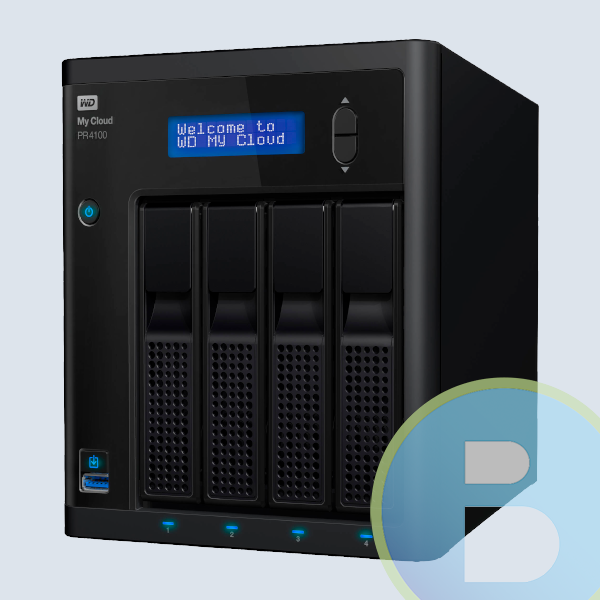Servidor de Almacenamiento NAS WD My Cloud PR4100, 40TB/ 4 Discos de 10TB/4Bahias/1.6Ghz/4Gb/2Ethernet/3USB3.0/RAID 0-1-5-10
