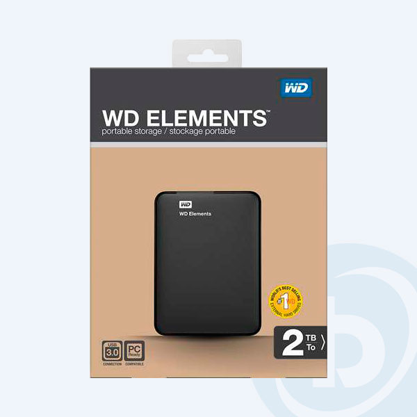 WDBU6Y0020BBK-NESN - Disco Duro Externo Portable Western Digital WDBU6Y0020BBK-NESN, 2TB, 2.5'', USB 3.0, Win/Mac