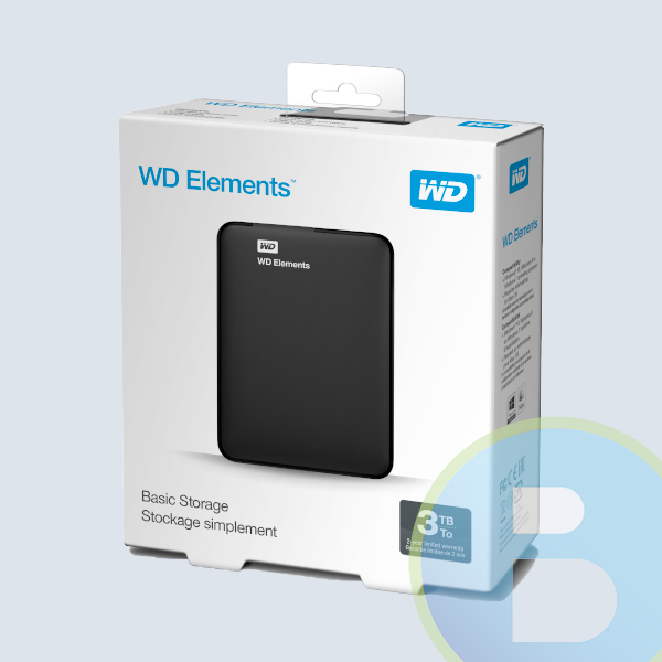 Disco Duro Externo 3TB WD Elements Negro, 2.5/USB3.0