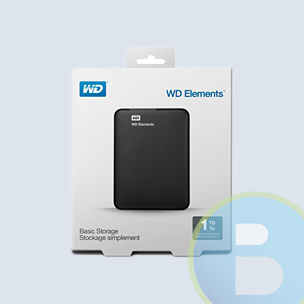 Disco Duro Externo Portatil WD 1TB Elements Negro, 2.5/USB3.0